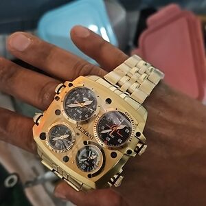 Invicta Gold Multi-Dial Watch